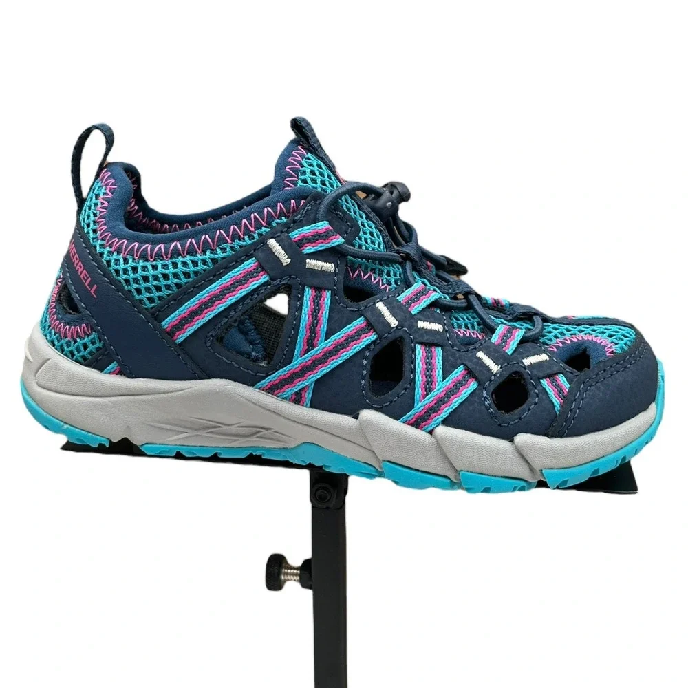 Merrell Little Girl's Sport Sandals Size 11 Aqua-Blue Water Friendly Closed‎ Toe